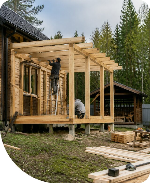 Строительство пристроек и построек на участке в Кисловодске